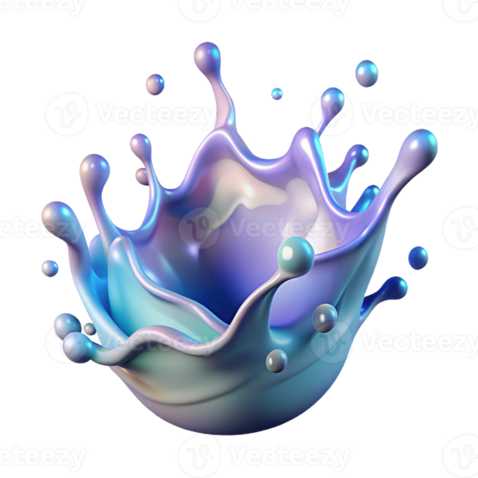 beautiful creative Water Splash Gradient Isolated for Background s original png
