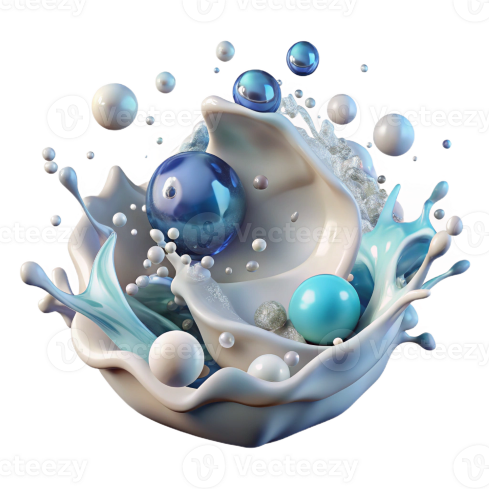 vibrant abstract Water Splash Overlay Effect Transparent Background high quality png