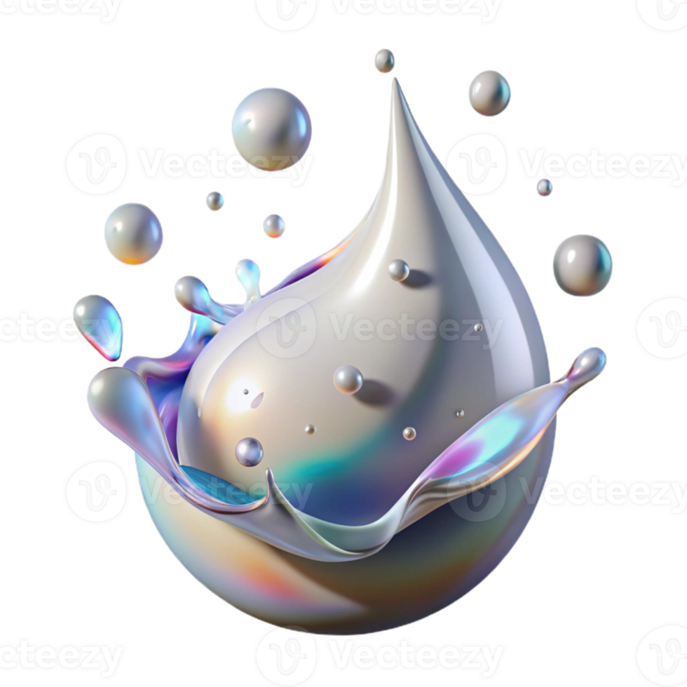 vibrant contemporary Water Splash Purity Icon Isolated for Water Purification high resolution png