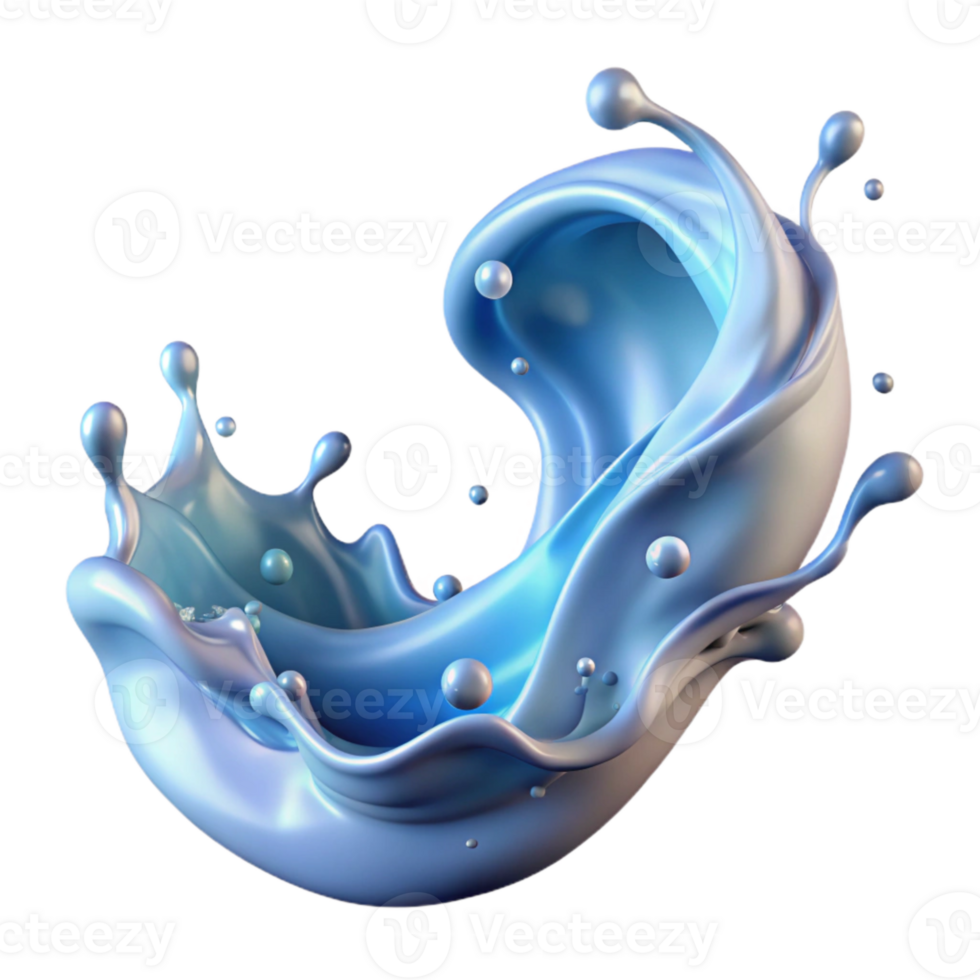 vibrant traditional Water Splash Stream Flow Transparent for Fluid Simulations png