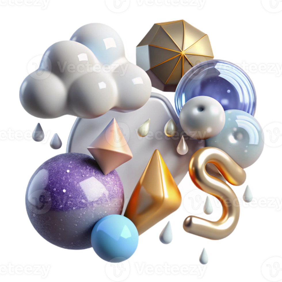 vibrant abstract Weather Design Elements Set Transparent for Creative Resources exclusive png