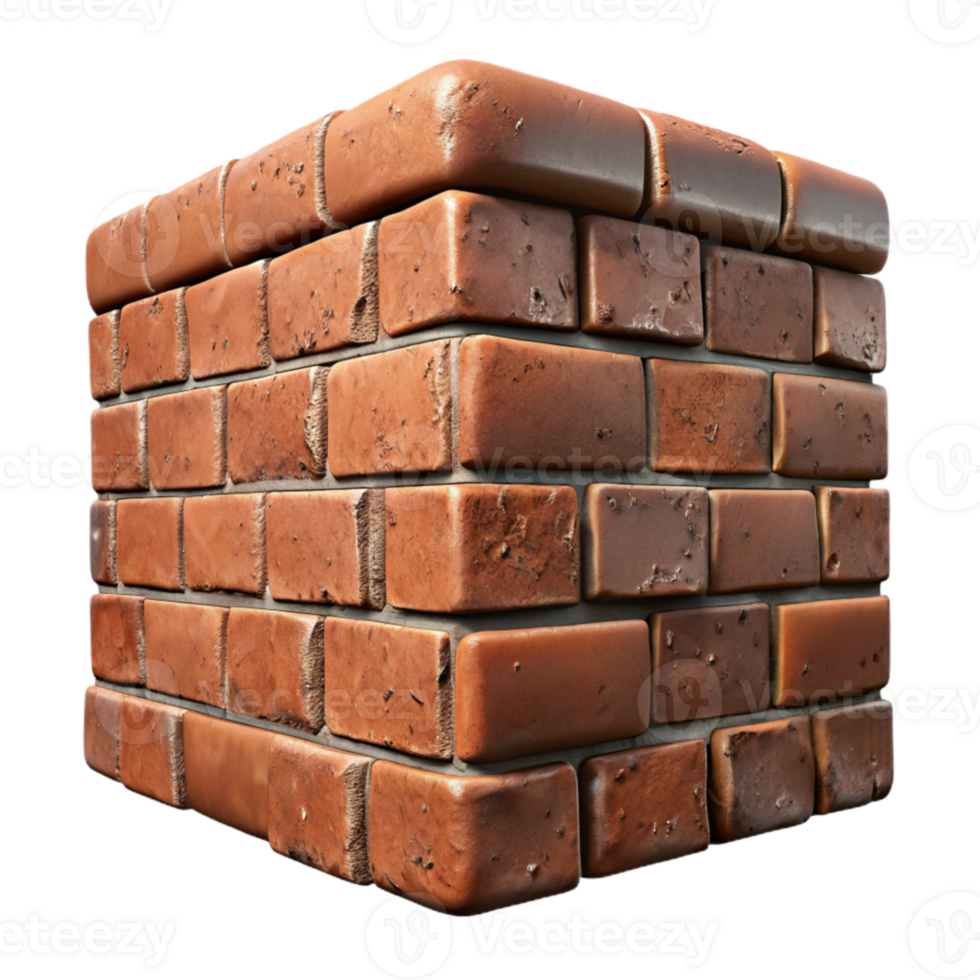 elegant contemporary Weathered Brick Texture Closeup Cutout for Building Designs detailed png