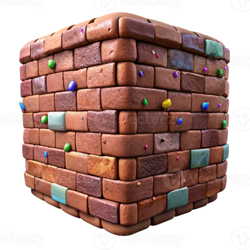 serene traditional Weathered Brick Texture Mortar Joints Transparent for Building Visualization premium png