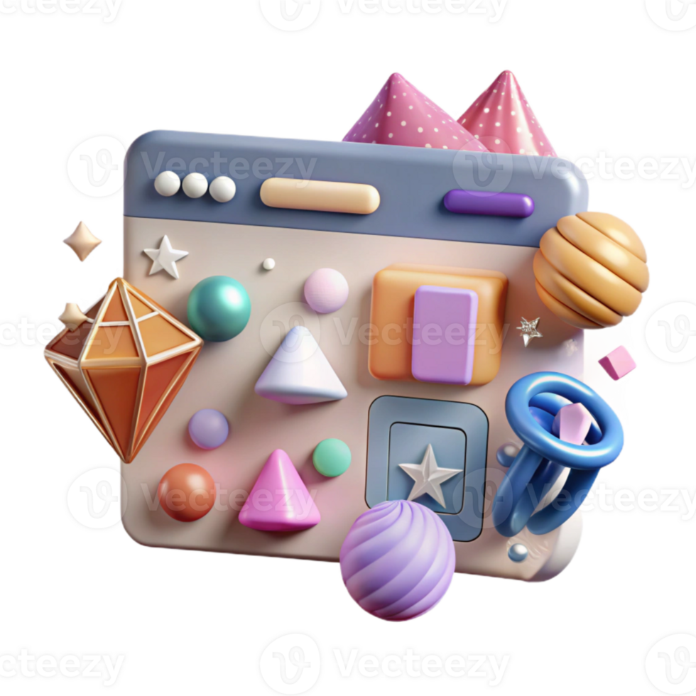 vibrant traditional Web Design Ui Components Isolated for Website Development detailed png