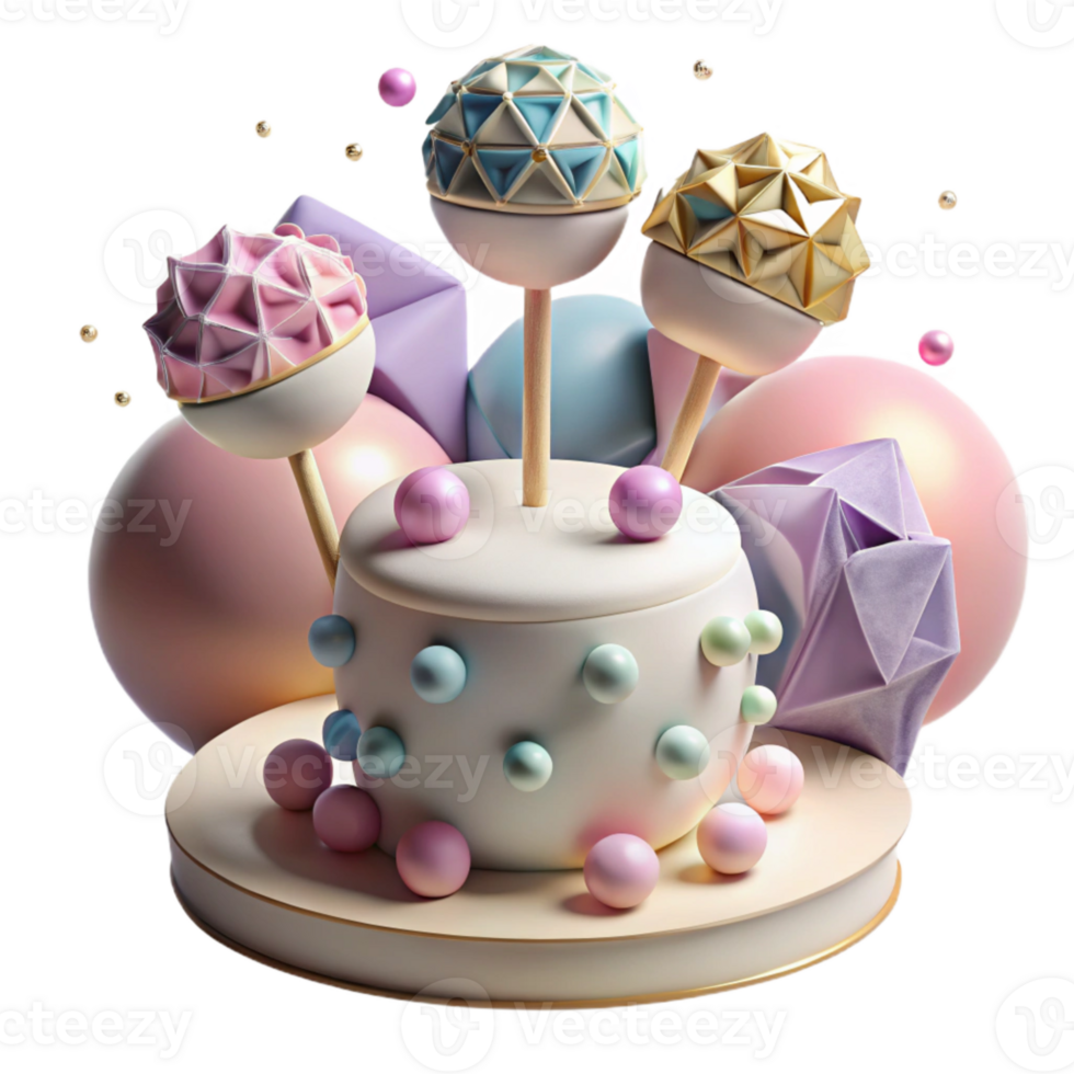 serene classic Wedding Cake Pops Decorated Treats Isolated Cutout high resolution png