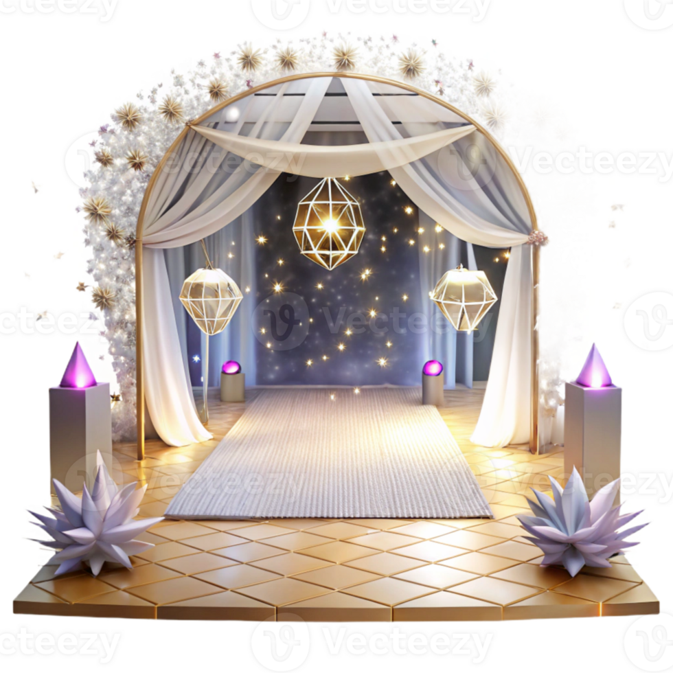 impressive abstract Wedding Chair Covers with Sashes Transparent Background premium png