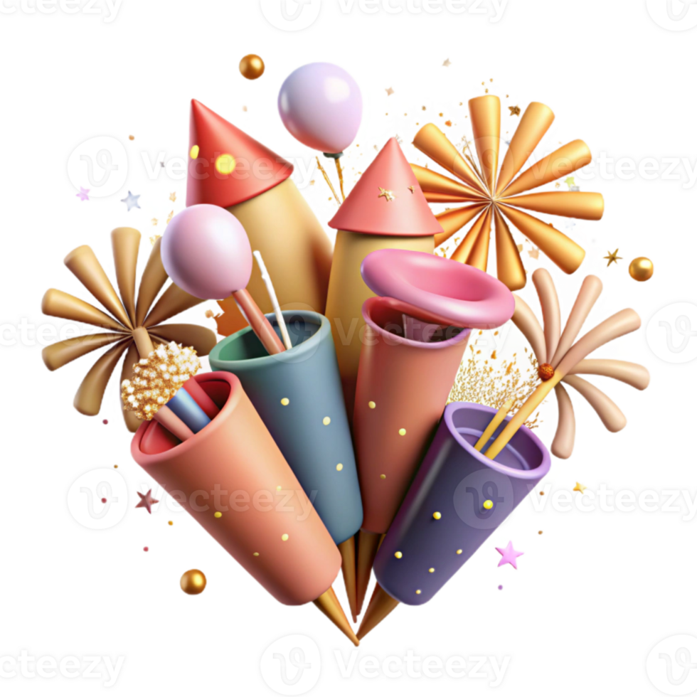 impressive modern Wedding Fireworks Celebration Display Isolated for Event Graphics original png