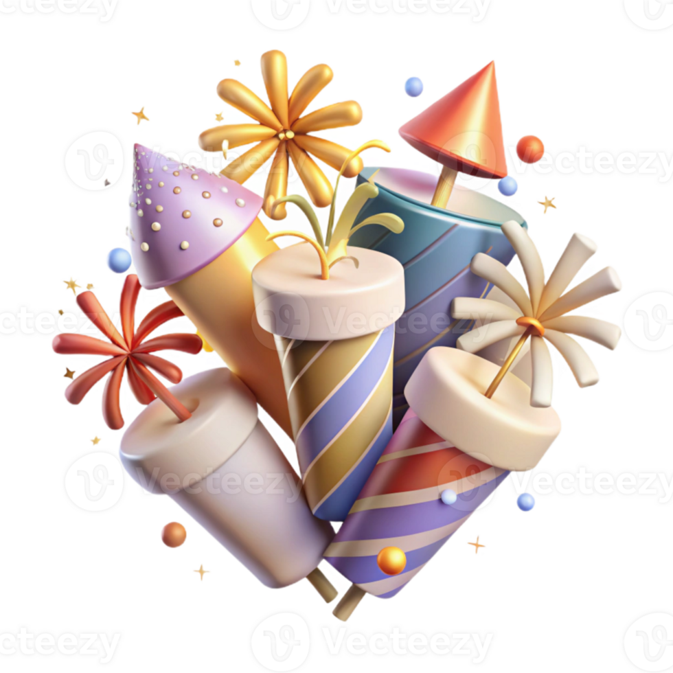 serene abstract Wedding Fireworks Celebration Display Isolated for Event Graphics high resolution png