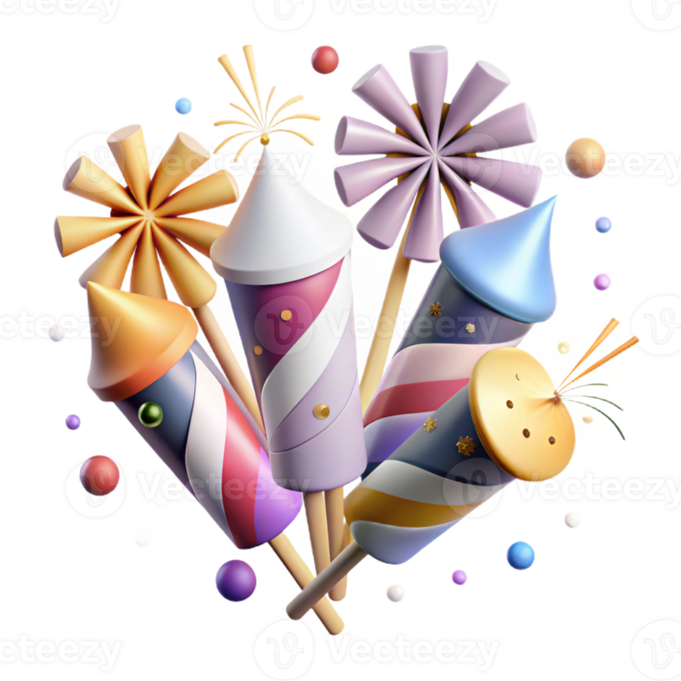 dramatic classic Wedding Fireworks Celebration Display Isolated for Event Graphics detailed png