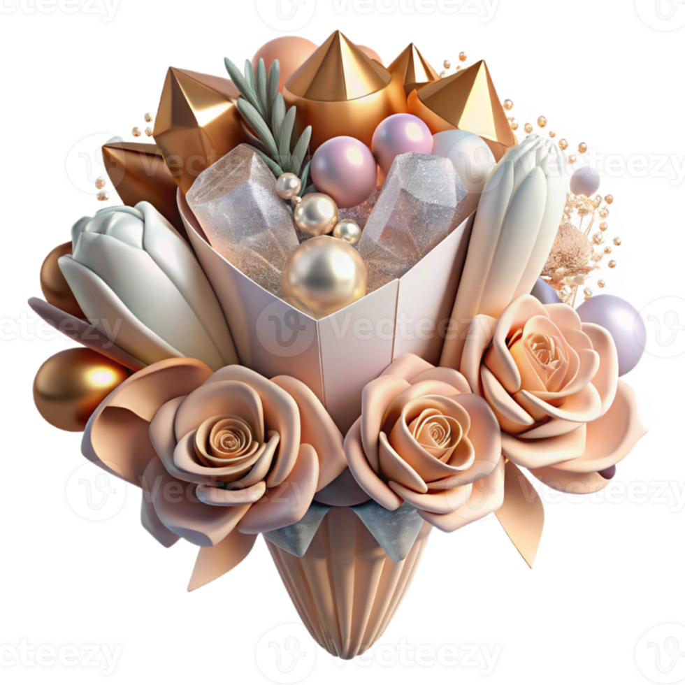 serene traditional Wedding Floral Bouquet Transparent Background for Invitations high quality png