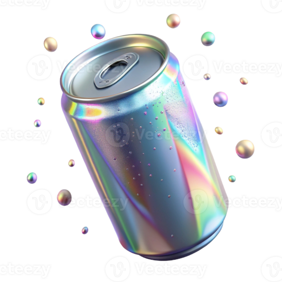 beautiful vintage Aluminum Can Texture Transparent for Packaging Mockups authentic png