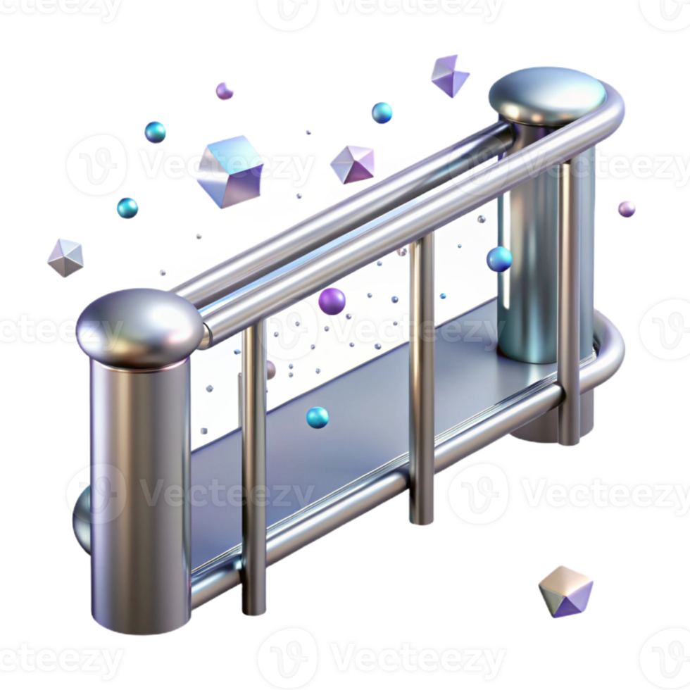 vibrant creative Aluminum Railing Texture Transparent for Safety Design original png