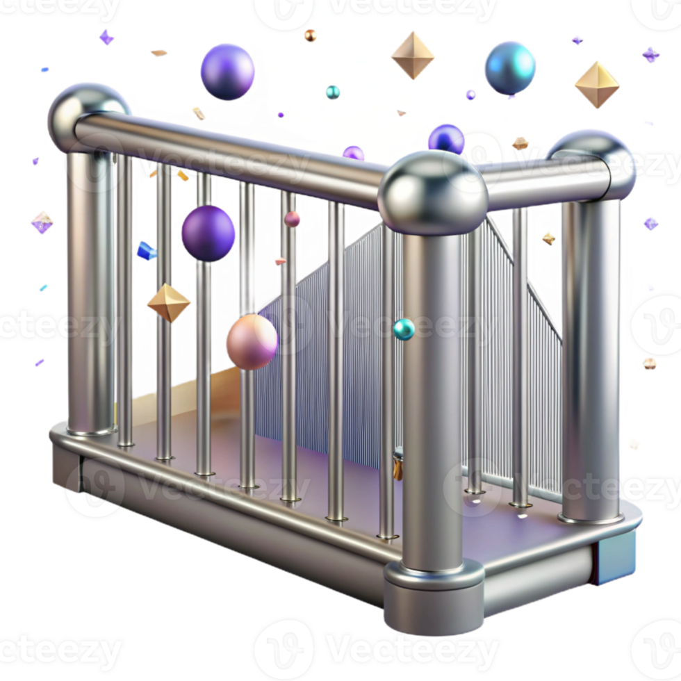 beautiful minimalist Aluminum Railing Texture Transparent for Safety Design genuine png
