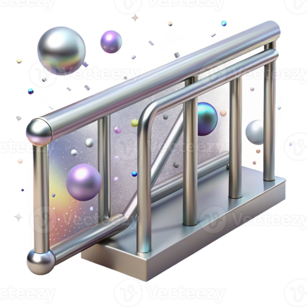 dramatic abstract Aluminum Railing Texture Transparent for Safety Design exclusive png