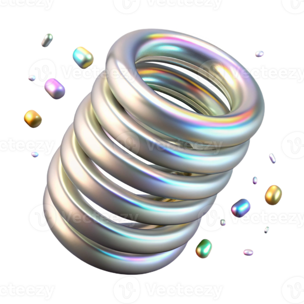 magnificent abstract Aluminum Spring Coil Transparent for Industrial Graphics detailed png