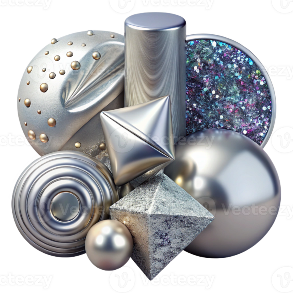 magnificent contemporary Aluminum Texture Collection Isolated for Design Projects professional png