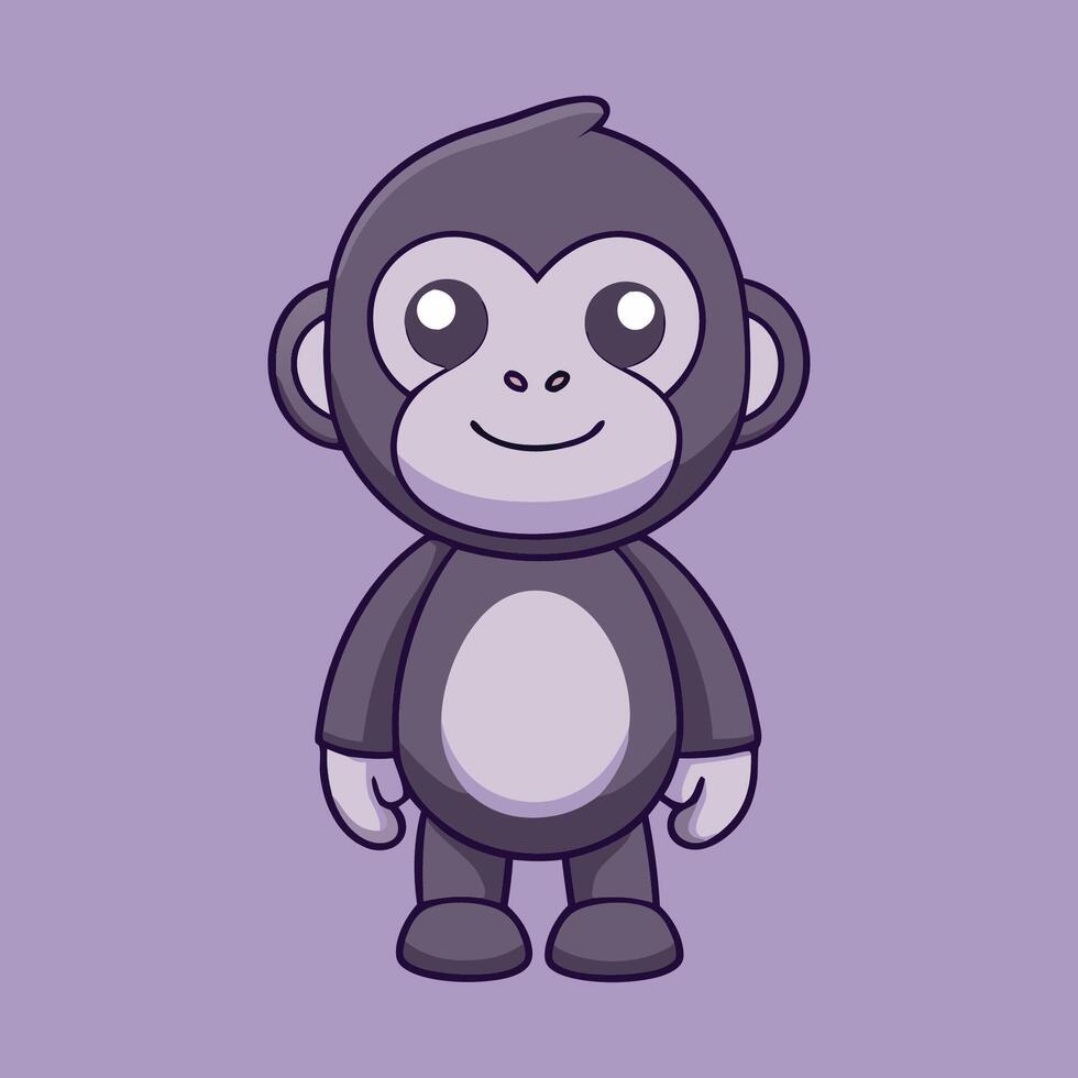 Cute Gorilla Character vector