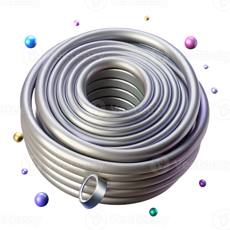 extraordinary classic Aluminum Wire Coil Isolated for Electrical Projects premium png