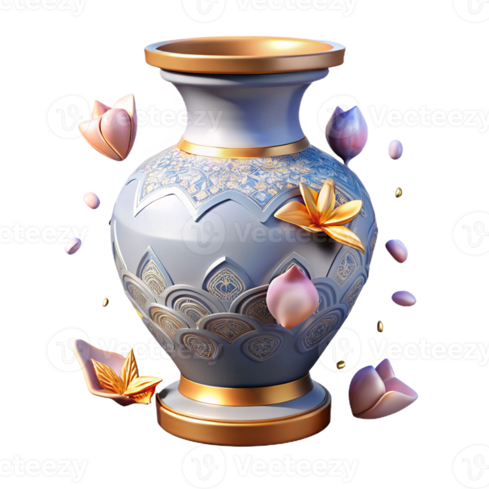 elegant contemporary Ancient Chinese Porcelain Vase Cutout for Decorative Arts high resolution png
