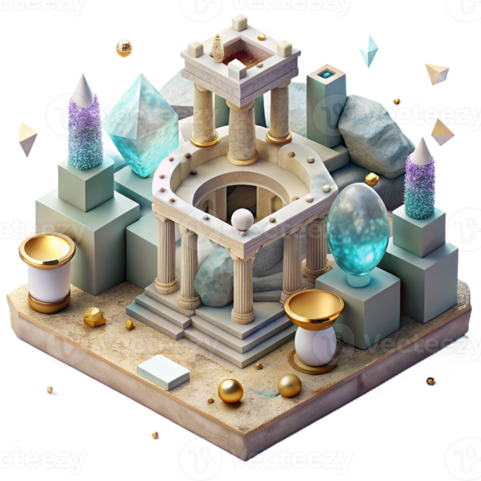 elegant minimalist Ancient City Ruins Top View Transparent for Urban Planning high resolution png