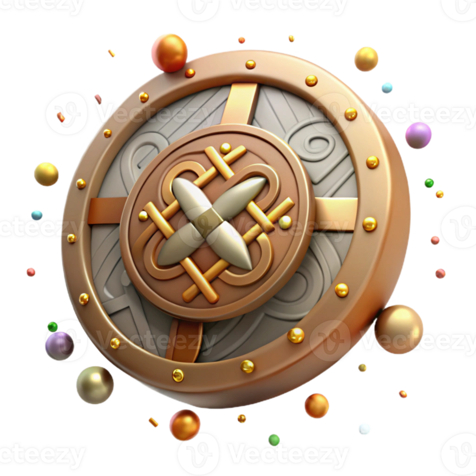impressive creative Ancient Shield Celtic Design Cutout for Historical Illustrations png