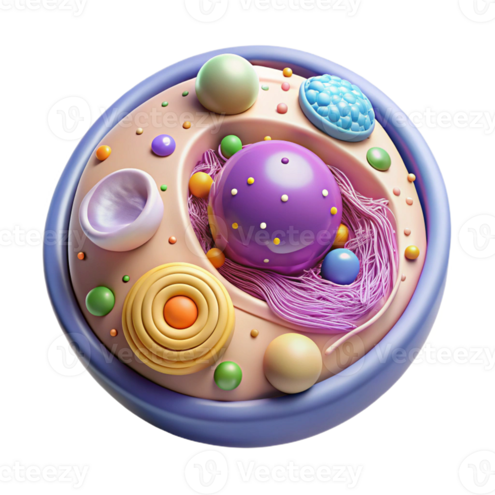 impressive minimalist Animal Cell Diagram Labeled Isolated for Biology Lessons png