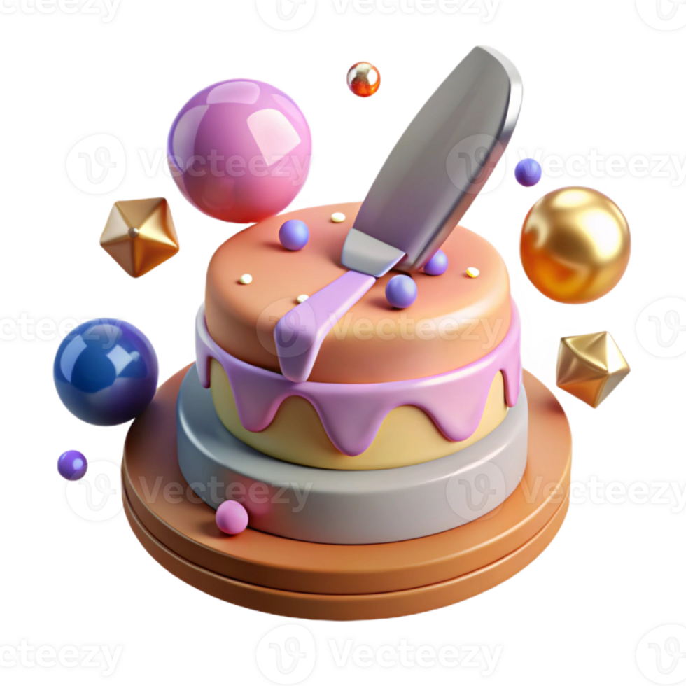 extraordinary classic Anniversary Cake Cutting Knife Server Isolated exclusive png