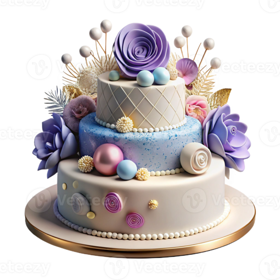 extraordinary vintage Anniversary Cake with Topper and Flowers Transparent for Romantic Celebrations original png