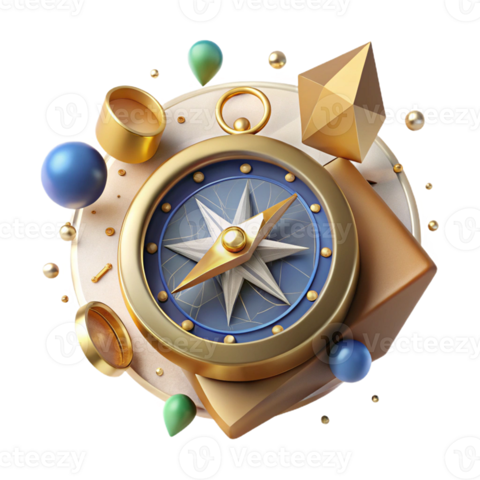 dramatic creative Antique Compass Cutout for Navigation Tools png