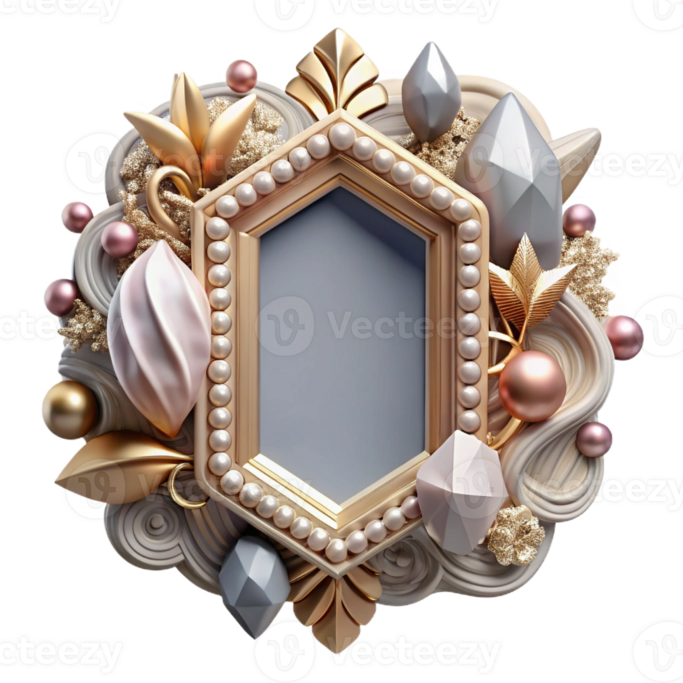 vibrant modern Antique Frame Border Cutout Isolated for Photos genuine png