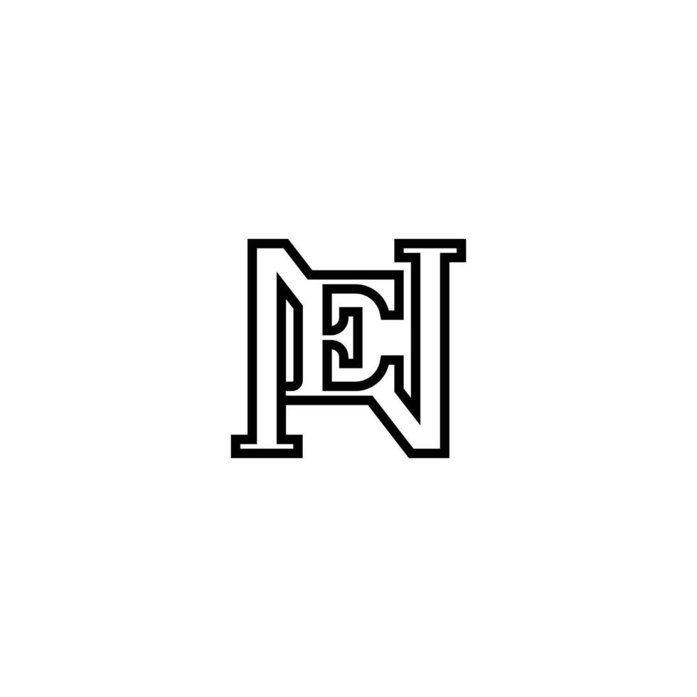 Sleek and Modern EN NE Logo for Digital Brands vector