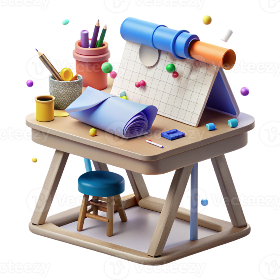 impressive rustic Architect Drafting Table Blueprint Cutout original png