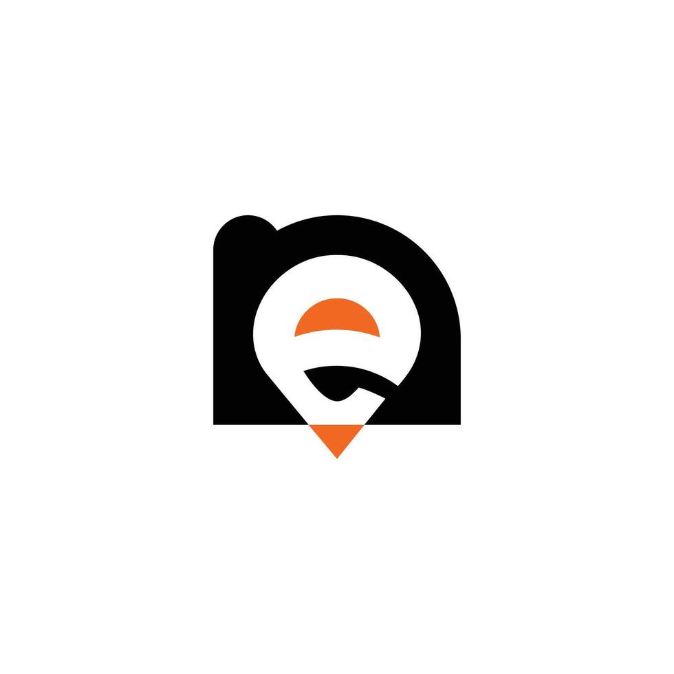Geometric EN NE Location Logo with a Bold and Clean Look vector