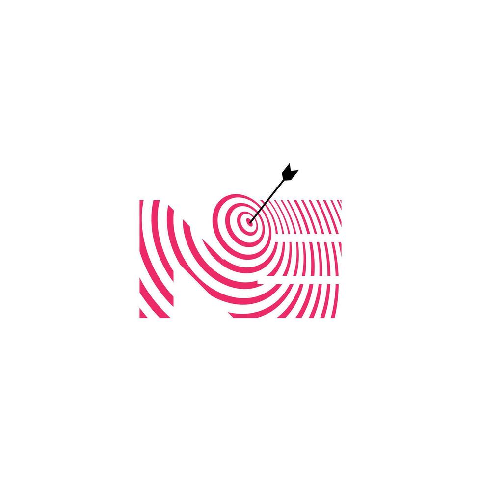 Target EN NE Iconic Logo for Any Industry vector