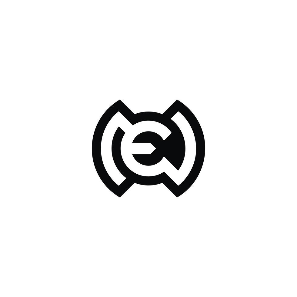 Minimalist EN NE Typography Logo with a Sleek Touch vector