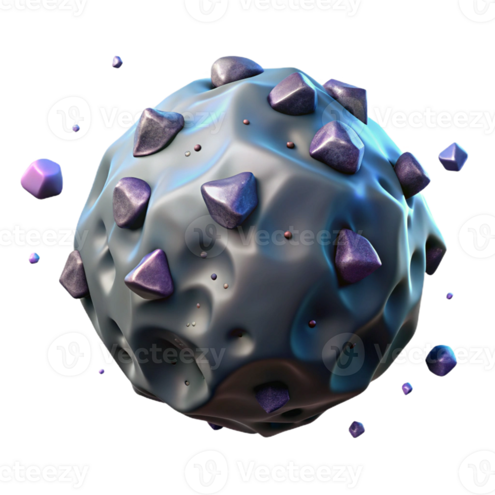 dramatic classic Asteroid Rocky Surface Transparent for Space Game Assets exclusive png