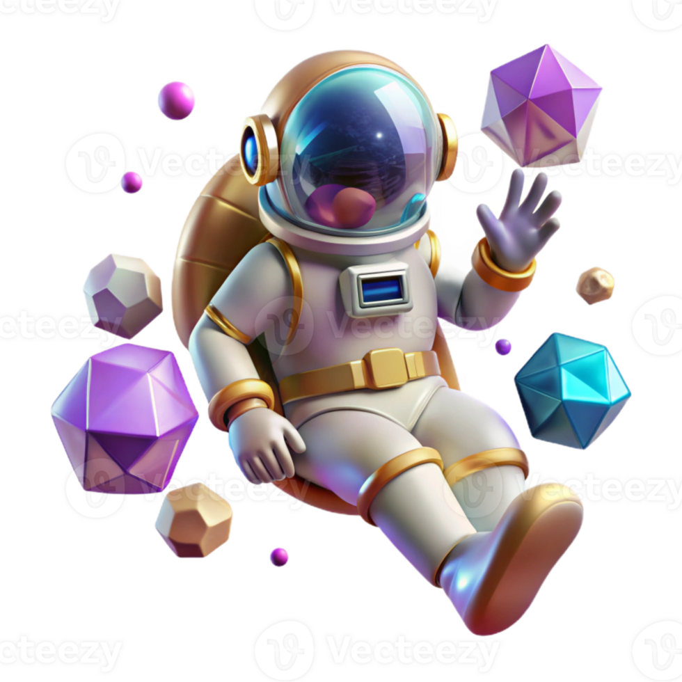 magnificent traditional Astronaut Floating in Space Transparent for Space Exploration premium png
