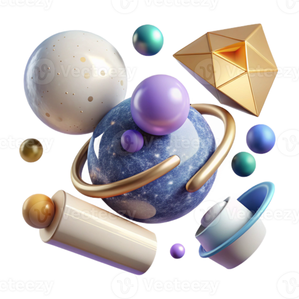 vibrant vintage Astronomy Icons Set Space Exploration Cutout for Science Projects premium png