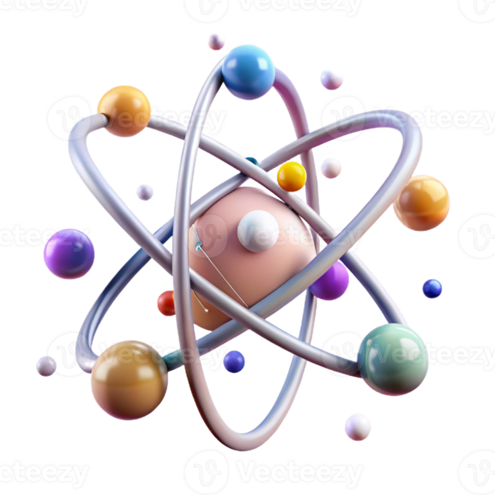 impressive rustic Atom Model Structure Illustration Transparent for Physics Projects high resolution png