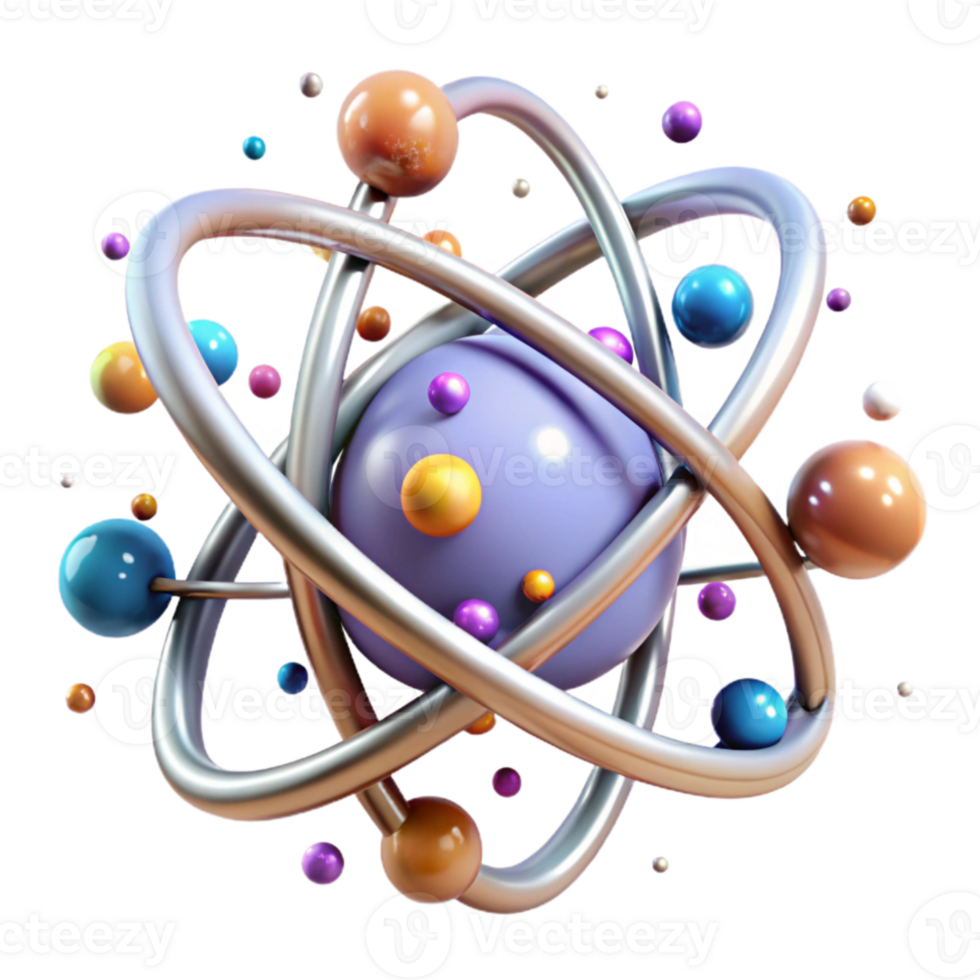 impressive contemporary Atom Model Structure Illustration Transparent for Physics Projects exclusive png