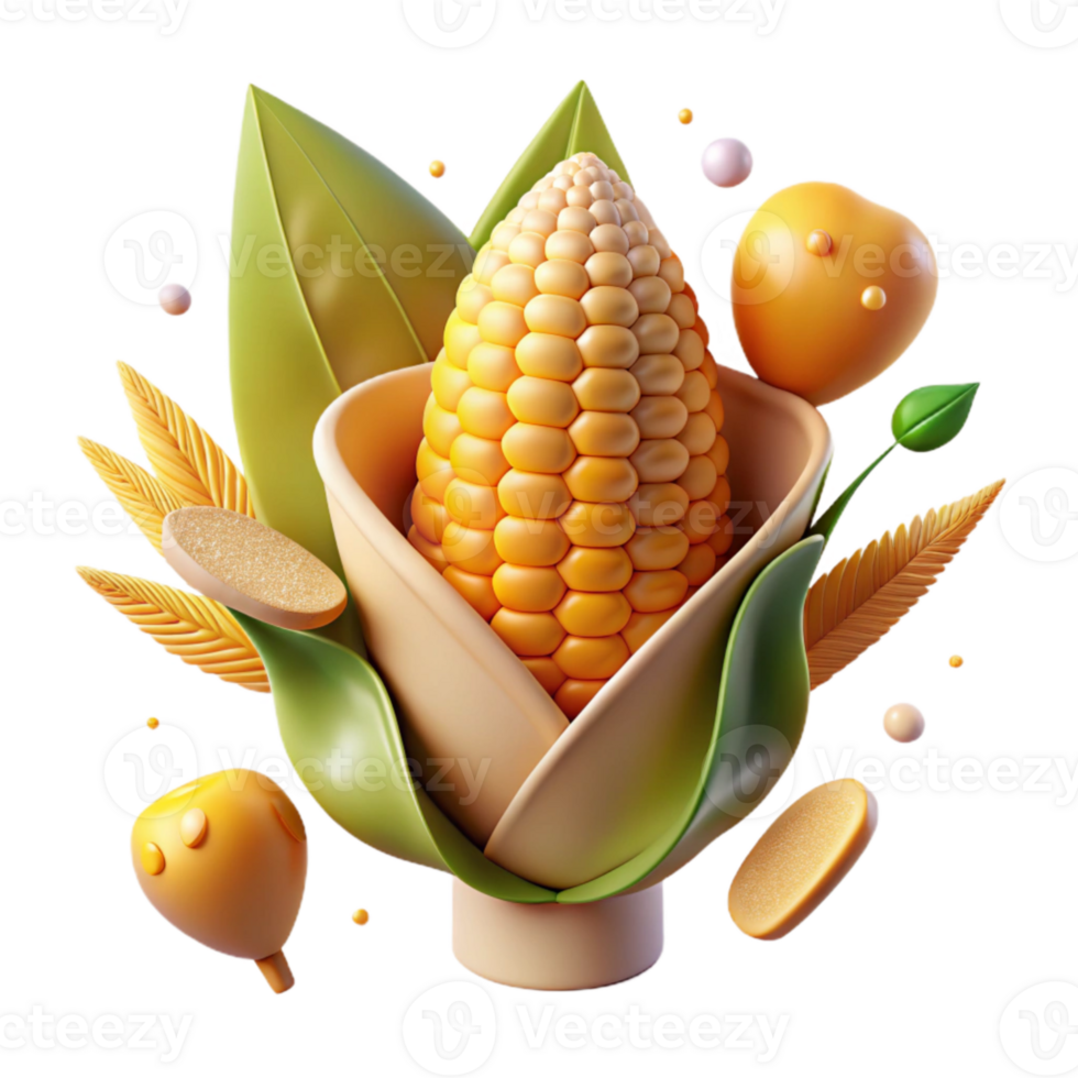 extraordinary contemporary Autumn Corn Stalk Cutout for Harvest Season genuine png