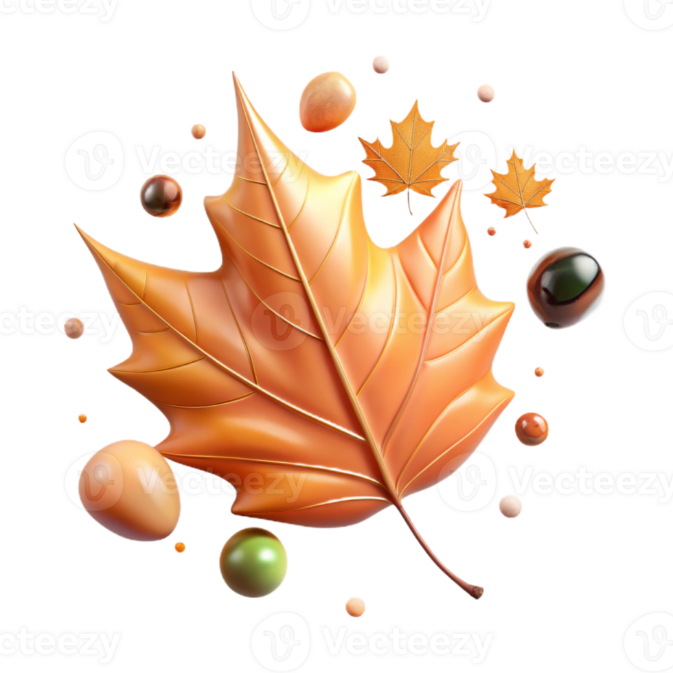 beautiful artistic Autumn Leaf Falling Isolated for Fall Scenery detailed png