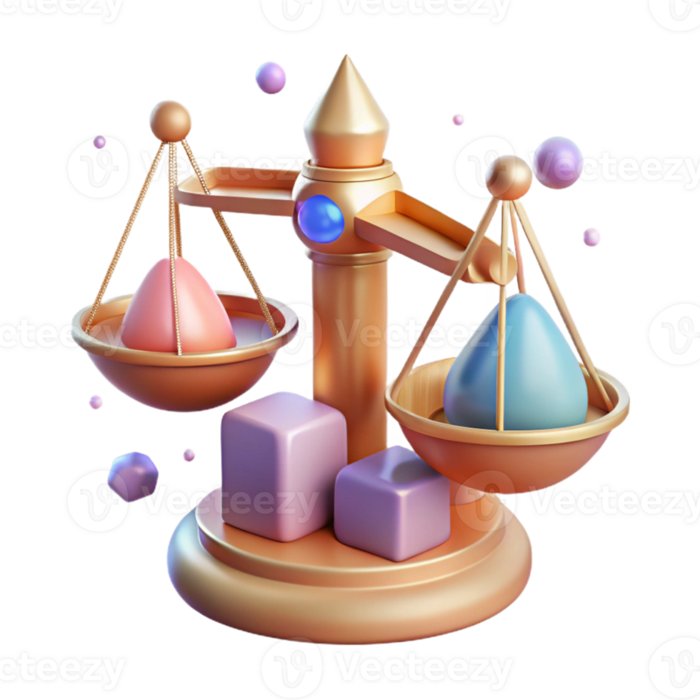 beautiful abstract Balance Scale Harmony Icon Isolated for Mental Health high resolution png