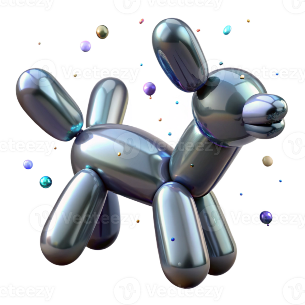 dramatic classic Balloon Animal Dog Shaped Twisted Transparent png