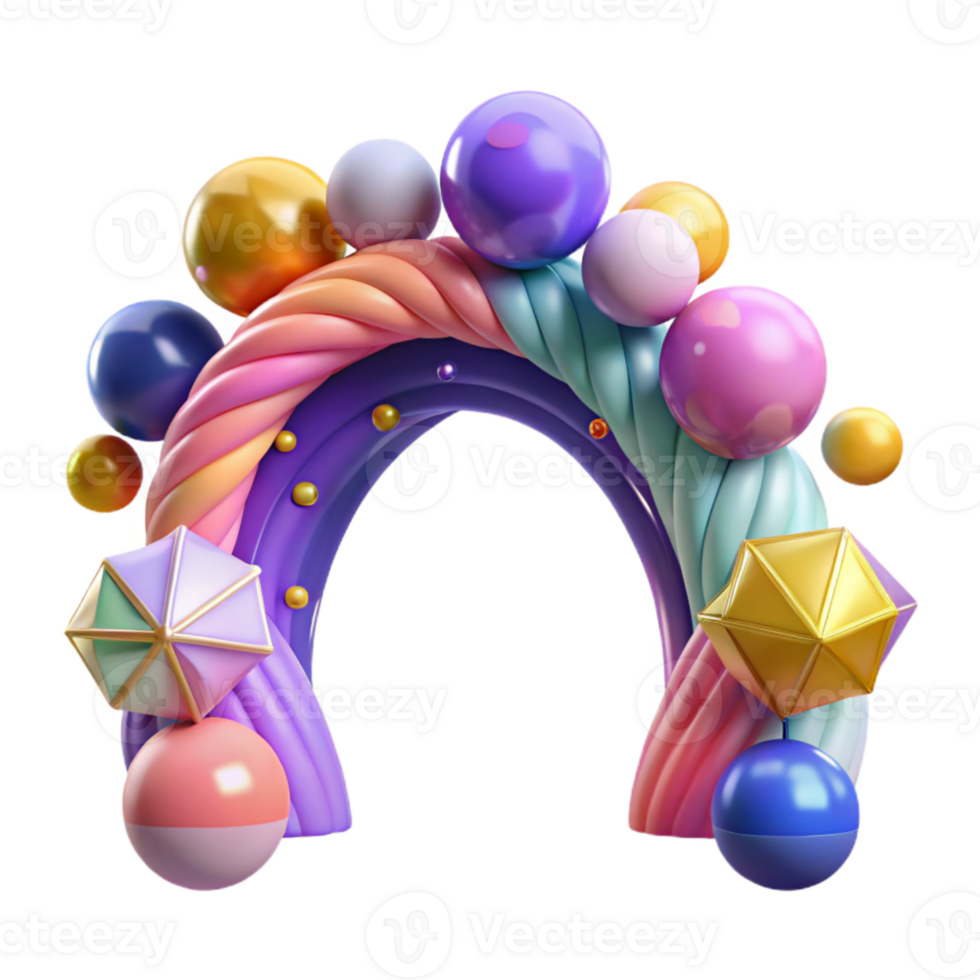 wonderful classic Balloon Arch Cutout Colorful for Event Decorations detailed png