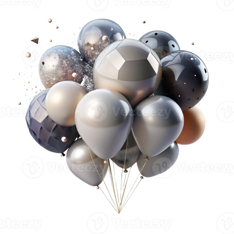 wonderful artistic Balloon Bunch Shadow Overlay Transparent for Depth original png