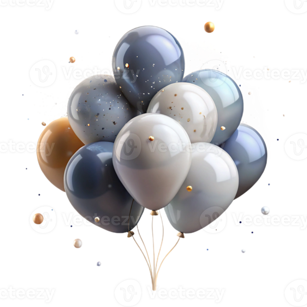 wonderful traditional Balloon Bunch Silhouette Transparent for Minimalist Design genuine png