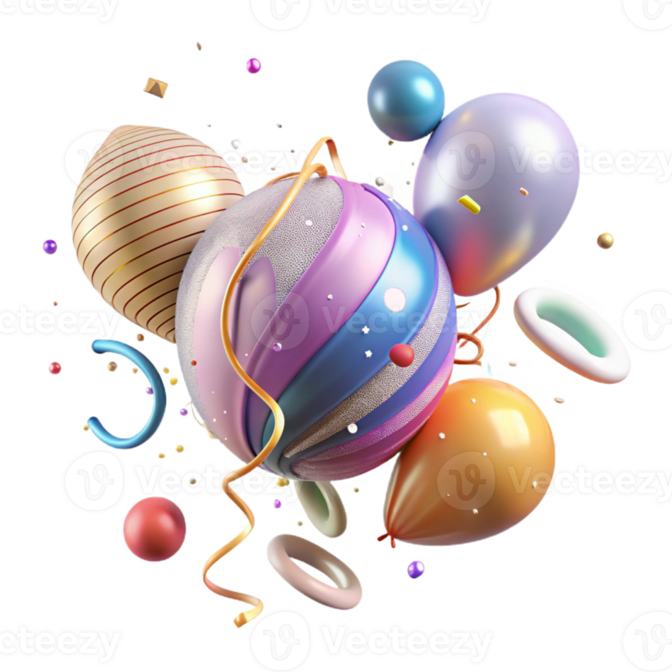 extraordinary contemporary Balloon String Twirled Design Transparent for Playful Style premium png