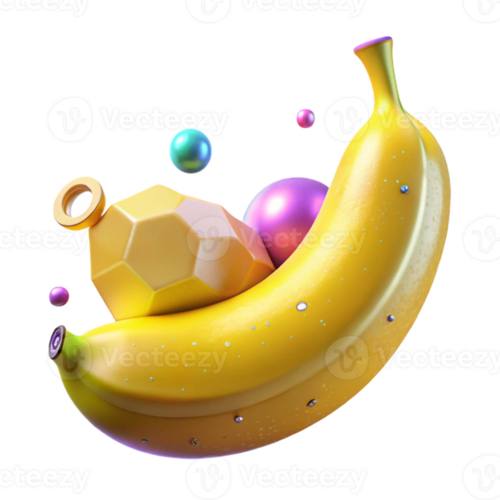 vibrant artistic Banana Yellow Fruit Transparent Monkey Food original png