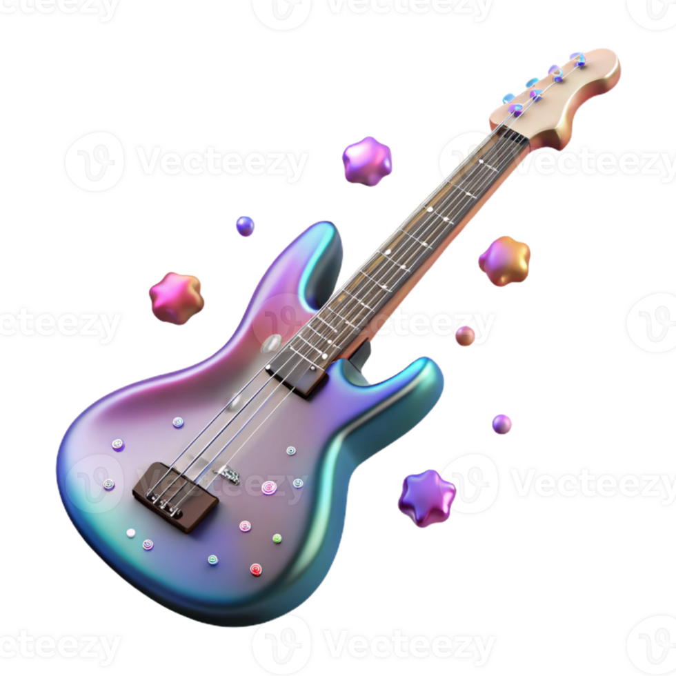 magnificent rustic Bass Guitar Silhouette Isolated for Musician Websites authentic png
